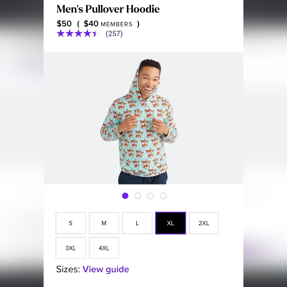 Men's me undies Foxy Love print Hoodie